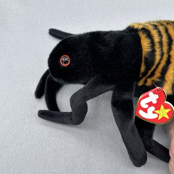 Spider Plush Spinner Lot of 2 TY Beanie Buddy & Baby Stuffed Toys Black Brown - Picture 5 of 16